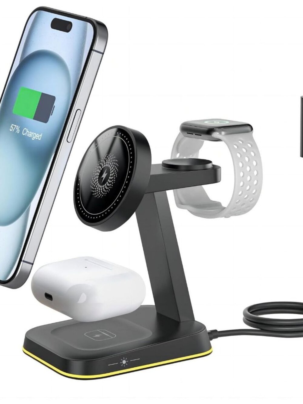 3 in 1 Wireless Charging Station for Apple MagSafe Charger,Magnetic Wireless Cha
